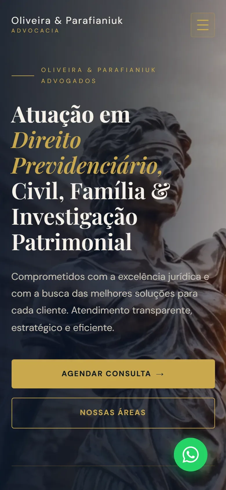 O mesmo site no celular